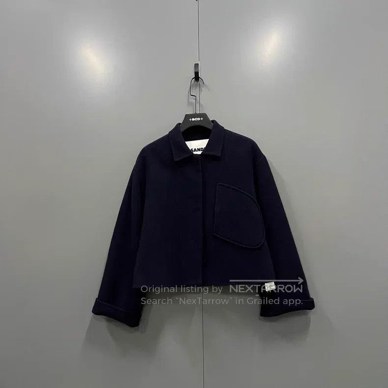 Jil Sander Jil Sander size 38 Navy Blue Cashmere Short Coat Size M / US 6-8 / IT 42-44 - 1 Thumbnail