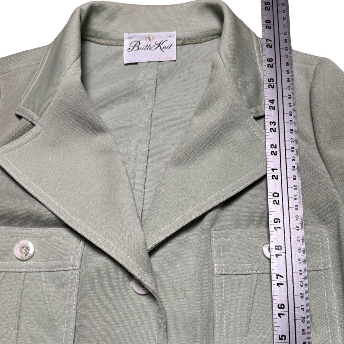 Vintage Vintage 70s Leisure Suit Pistachio Green Jacket Pant Vest 12 Size M / US 6-8 / IT 42-44 - 5 Thumbnail