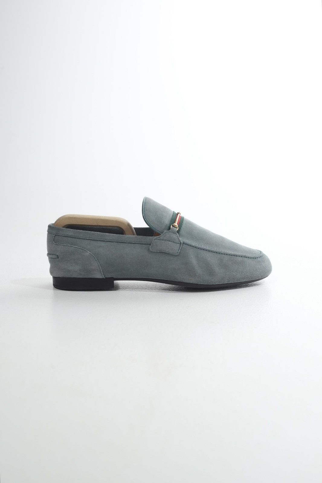 Gucci GUCCI Loafers Suede Slip Ons Shoes HORSEBIT Web Stripe Blue Size US 9.5 / EU 42-43 - 5 Thumbnail