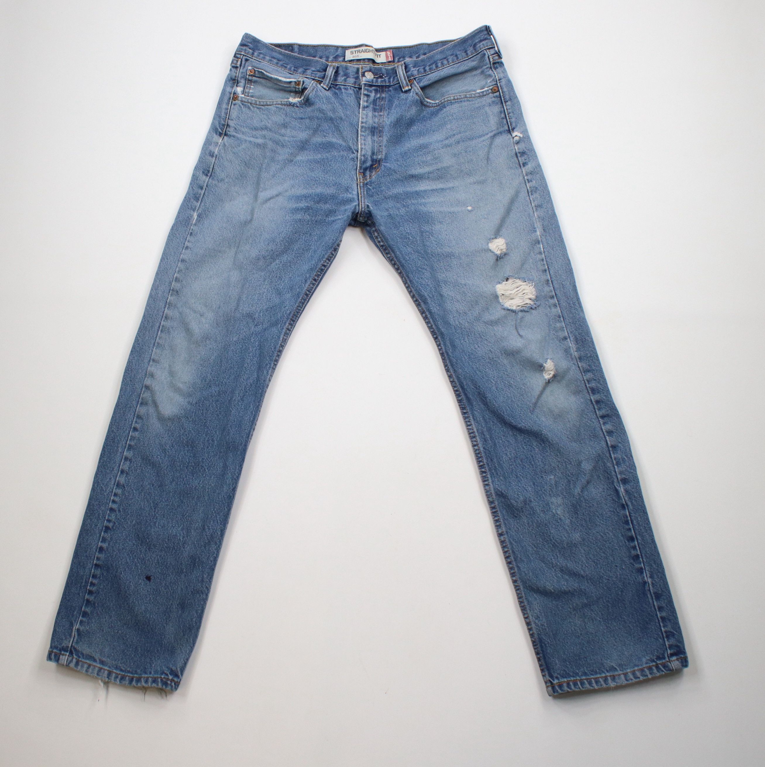 Levi's × Vintage Vintage Y2K Levis 505 Regular Fit Straight Leg Denim Jeans Size US 35 - 1 Thumbnail