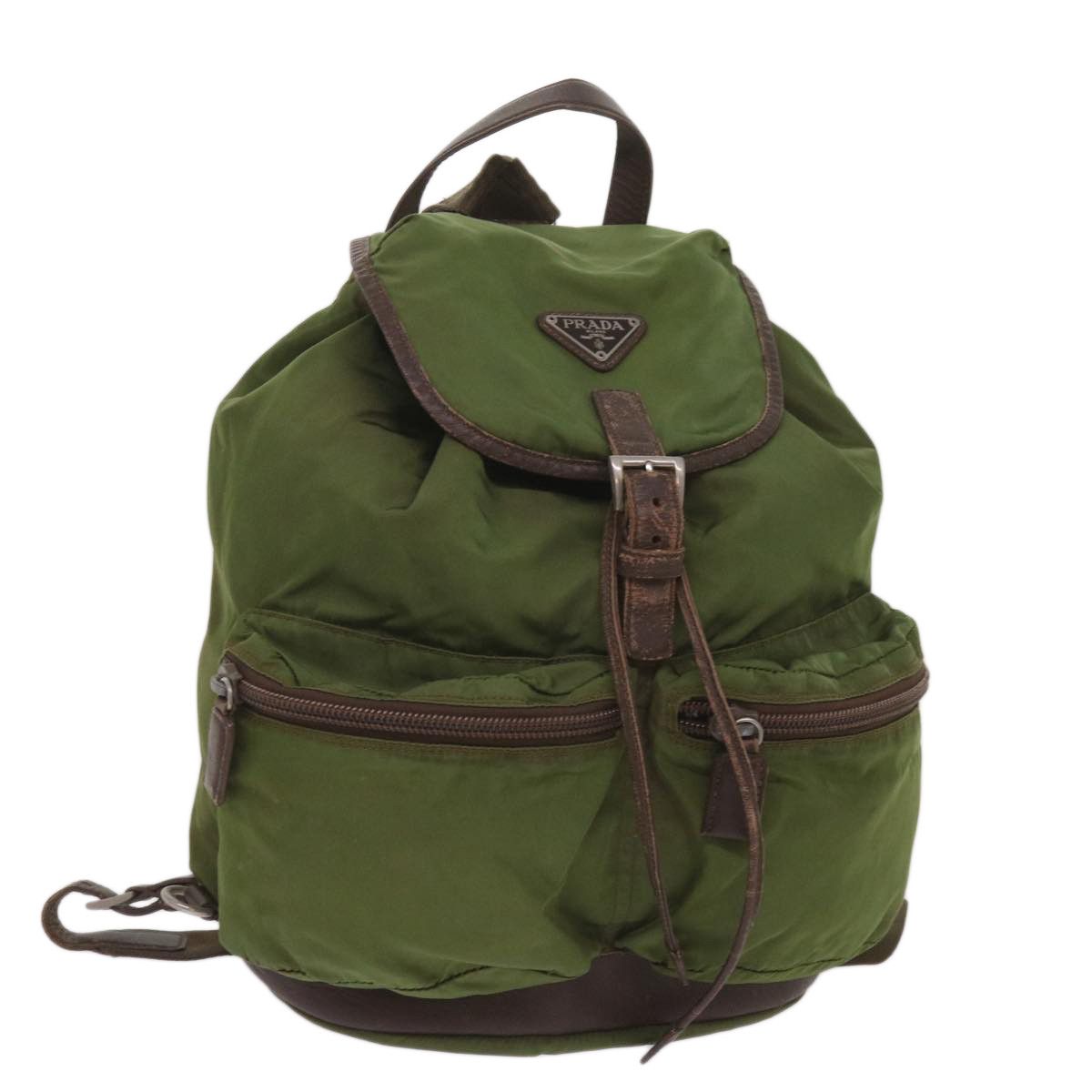 image of Prada Backpack Nylon Khaki Auth Bs11803, Women's