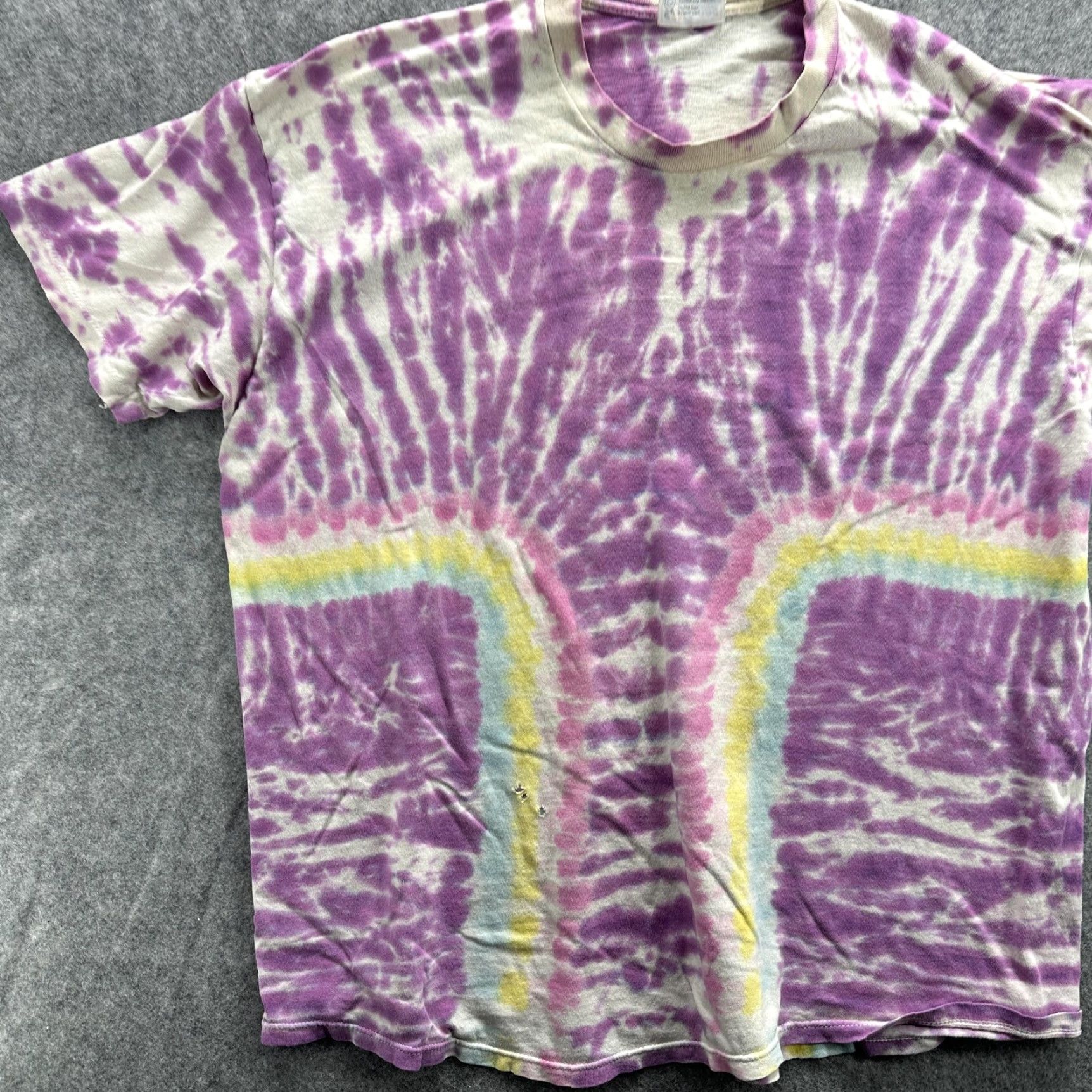 Hanes VINTAGE Hanes Shirt Mens 2XL Purple Tie Dye 100% Cotton Made USA 90s Size US XXL / EU 58 / 5 - 3 Thumbnail