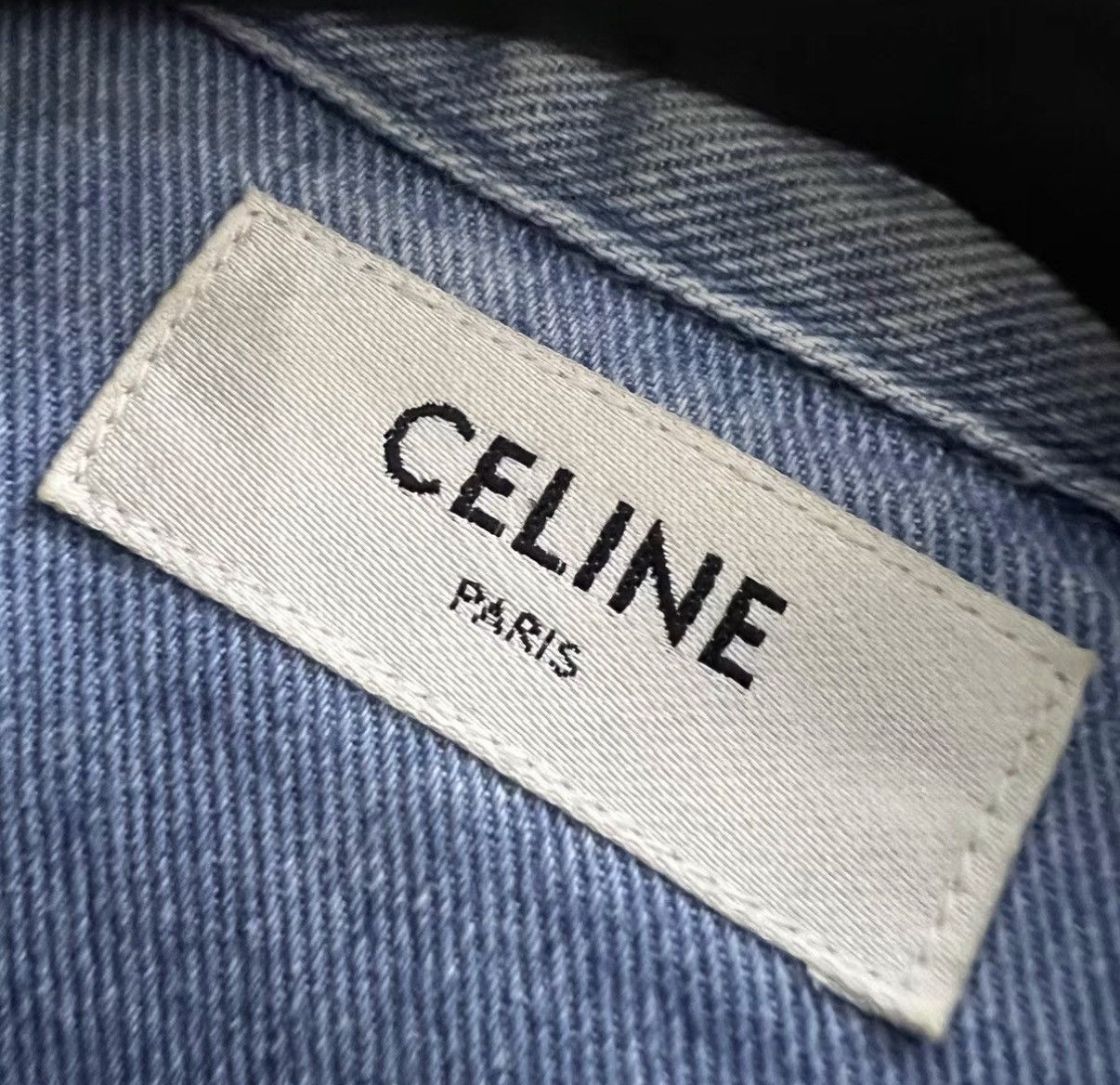 Celine Celine Vintage Washed Embroidered Logo Shirt Jacket J41 Size M / US 6-8 / IT 42-44 - 3 Thumbnail