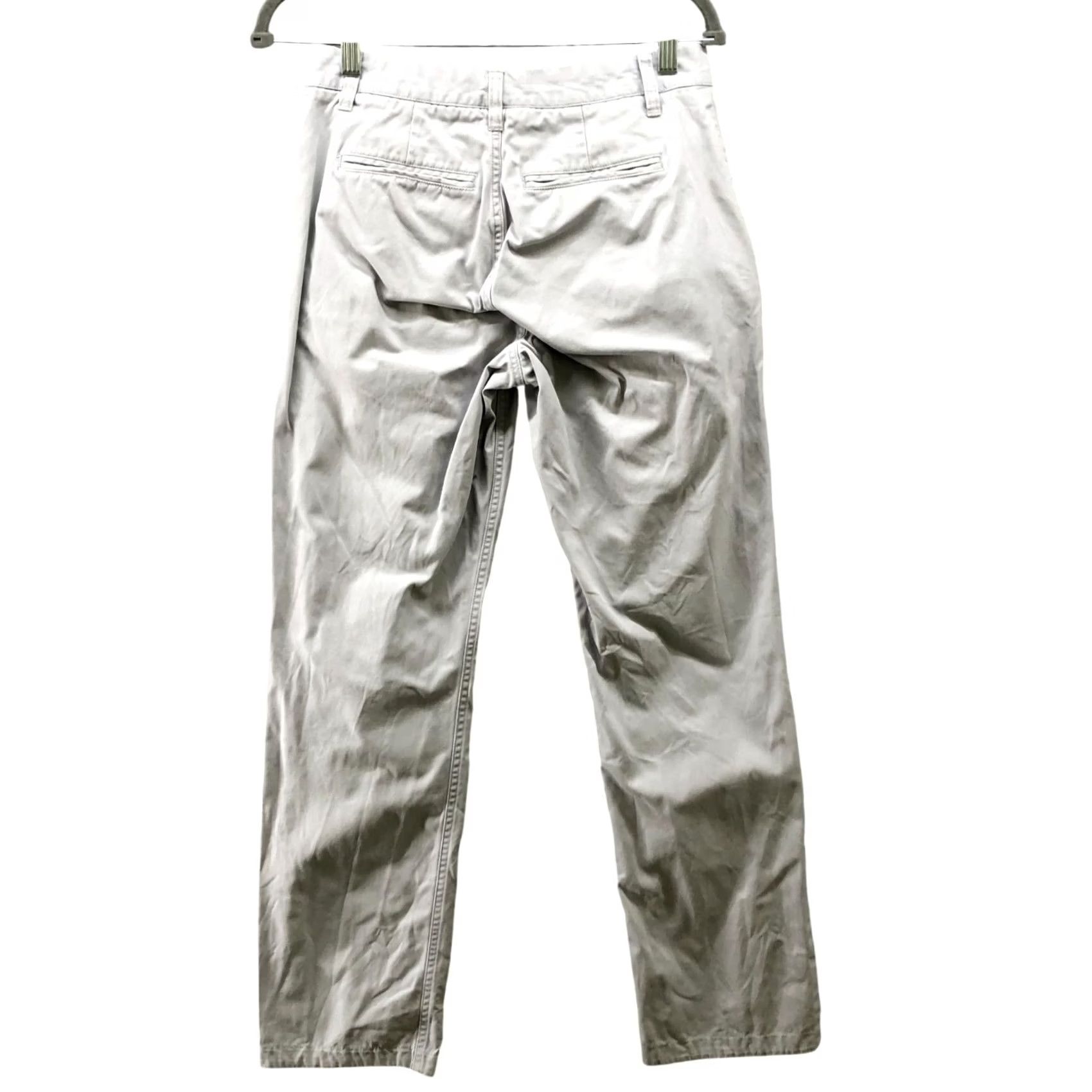 Bonobos Bonobos Slim Straight Chino Pant Mens 29x29 Light Gray Flat Front Slimming Cotton Pants Casual Ready to Ship Mens Size US 29 - 2 Thumbnail