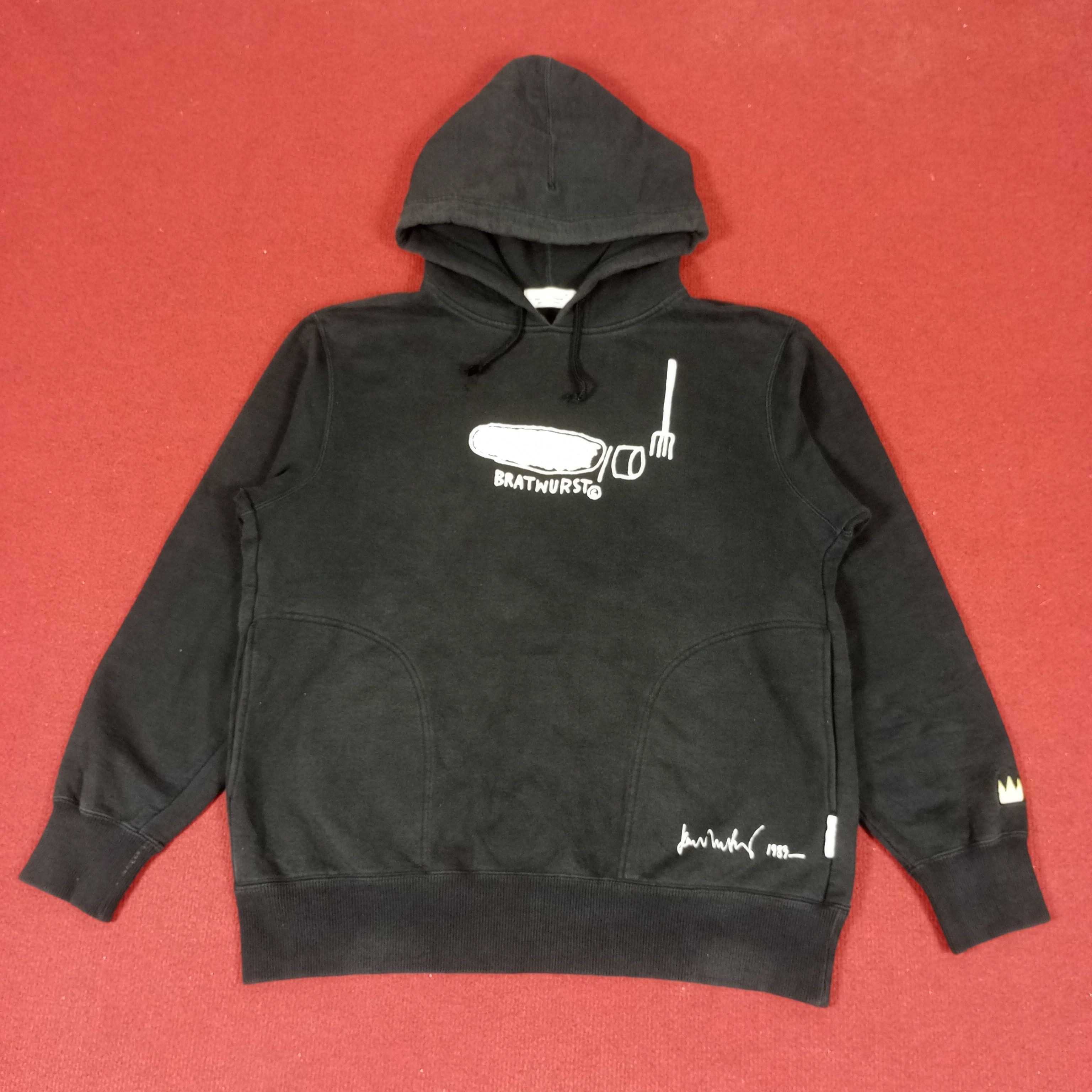 Japanese Brand × Jean-Michel Basquiat × Vintage Jean Michel Basquiat X Japanese Brand Streetwear Hoodies Size US M / EU 48-50 / 2 - 1 Thumbnail