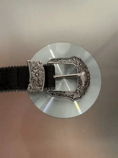 Japanese Brand Y2K Gothic Buckle Belt Size 30 - 3 Thumbnail