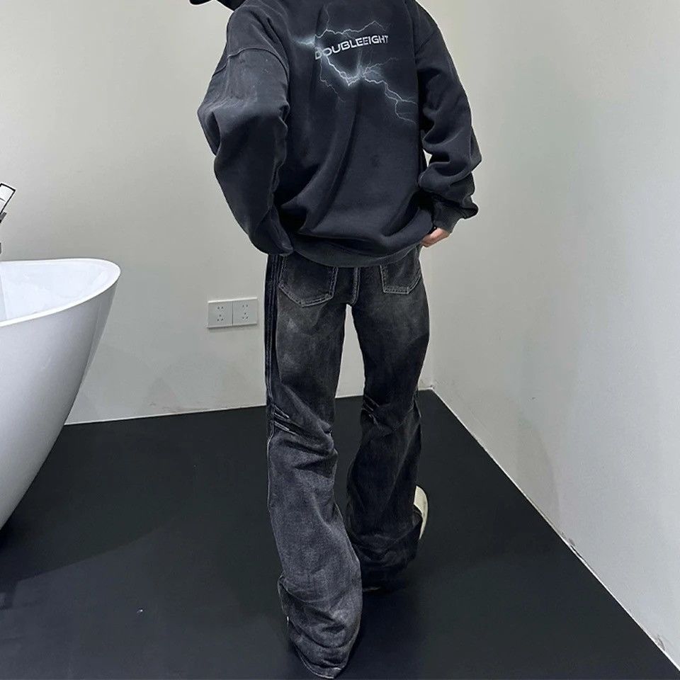 Japanese Brand Honeycomb Loose Flare Leg Vintage Design Jeans y2k Size US 34 / EU 50 - 5 Thumbnail