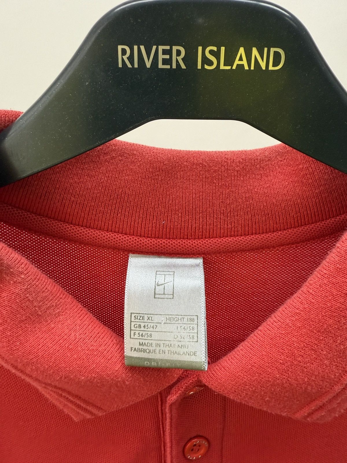 Nike Vintage Nike Court Polo Shirt Red Tennis Dri Fit Swoosh Logo Size US XL / EU 56 / 4 - 8 Thumbnail