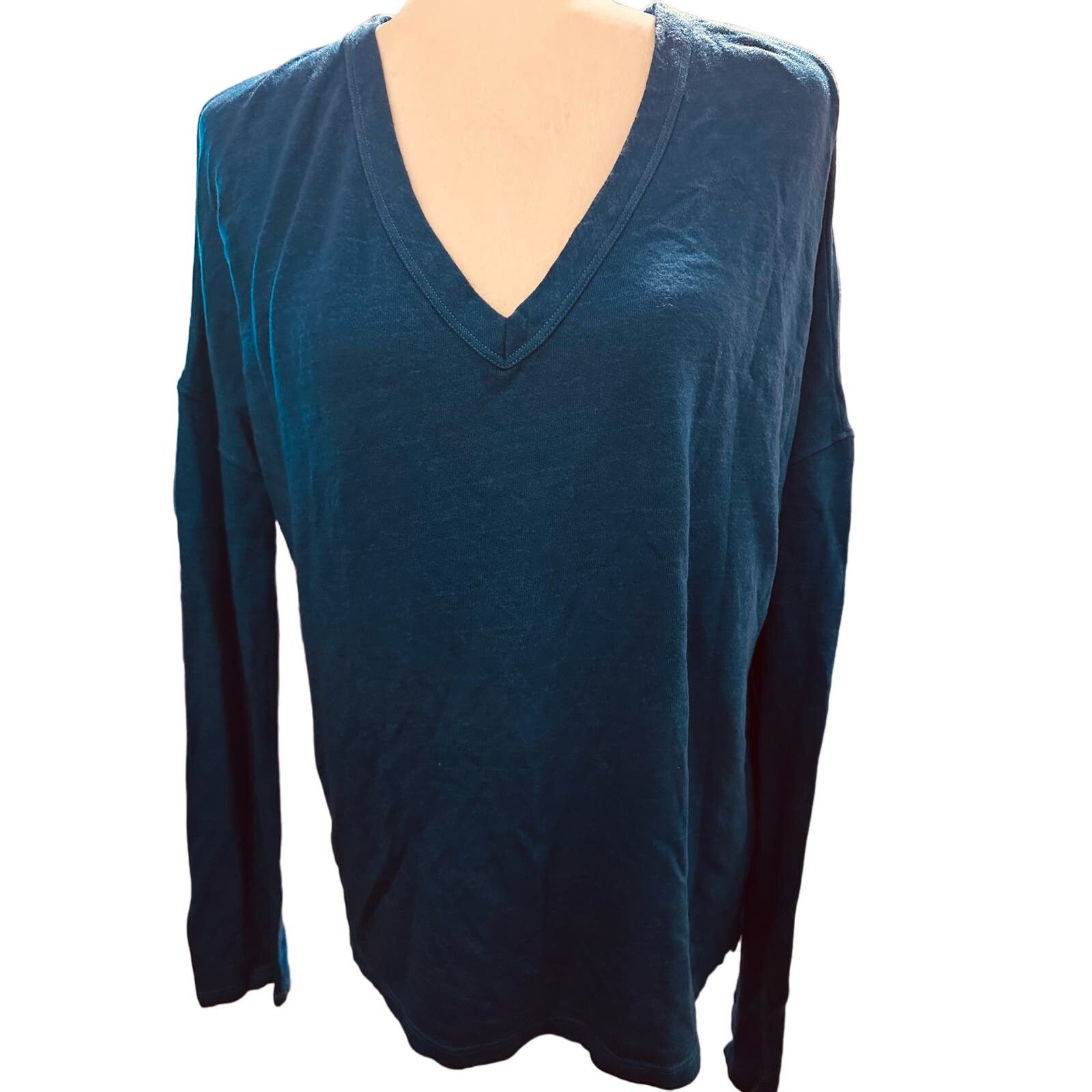 Sundry Sundry V-neck Long Sleeve Shirt, Royal Blue Size Small, NWOT Size S / US 4 / IT 40 - 1 Thumbnail