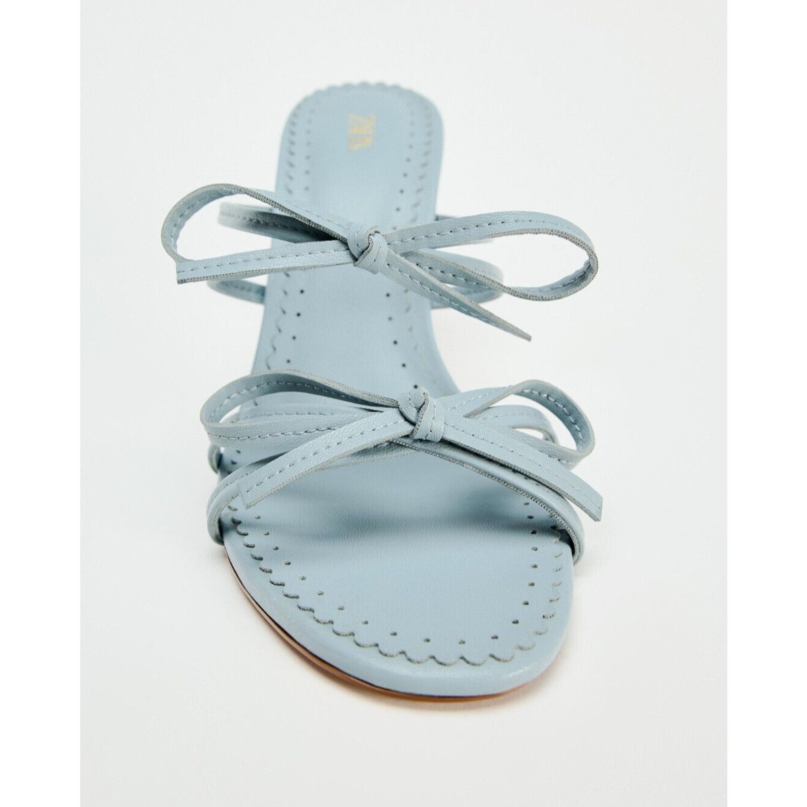 Zara ZARA women's Blue Strappy Heels NWT Size US 8 / IT 38 - 17 Thumbnail