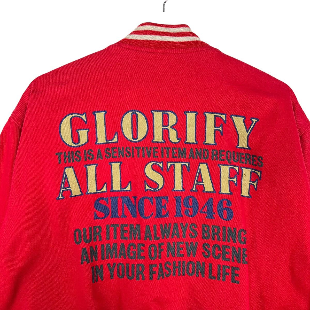 Japanese Brand 💥 VINTAGE TRAY UP GALS COLLECTION GLORIFY ALL STAFF BOMBER Size US M / EU 48-50 / 2 - 6 Thumbnail
