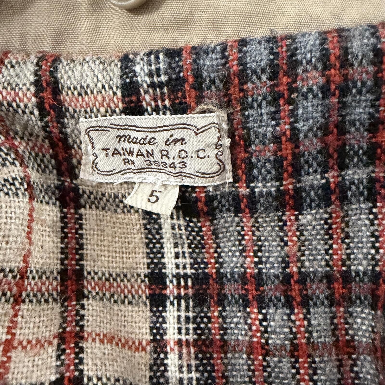 Sears Vintage 60s 70s Sears JR Bazaar Plaid Lined Jacket Preppy Size ONE SIZE - 4 Thumbnail