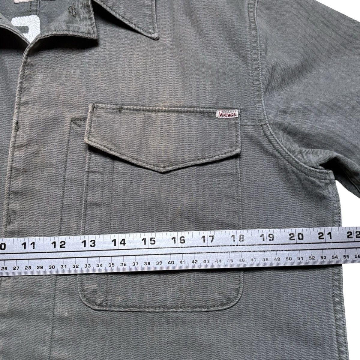 Jack & Jones Jack & Jones Olive Green Work Jacket HBT Chain Stitch Fade L Size US L / EU 52-54 / 3 - 4 Thumbnail
