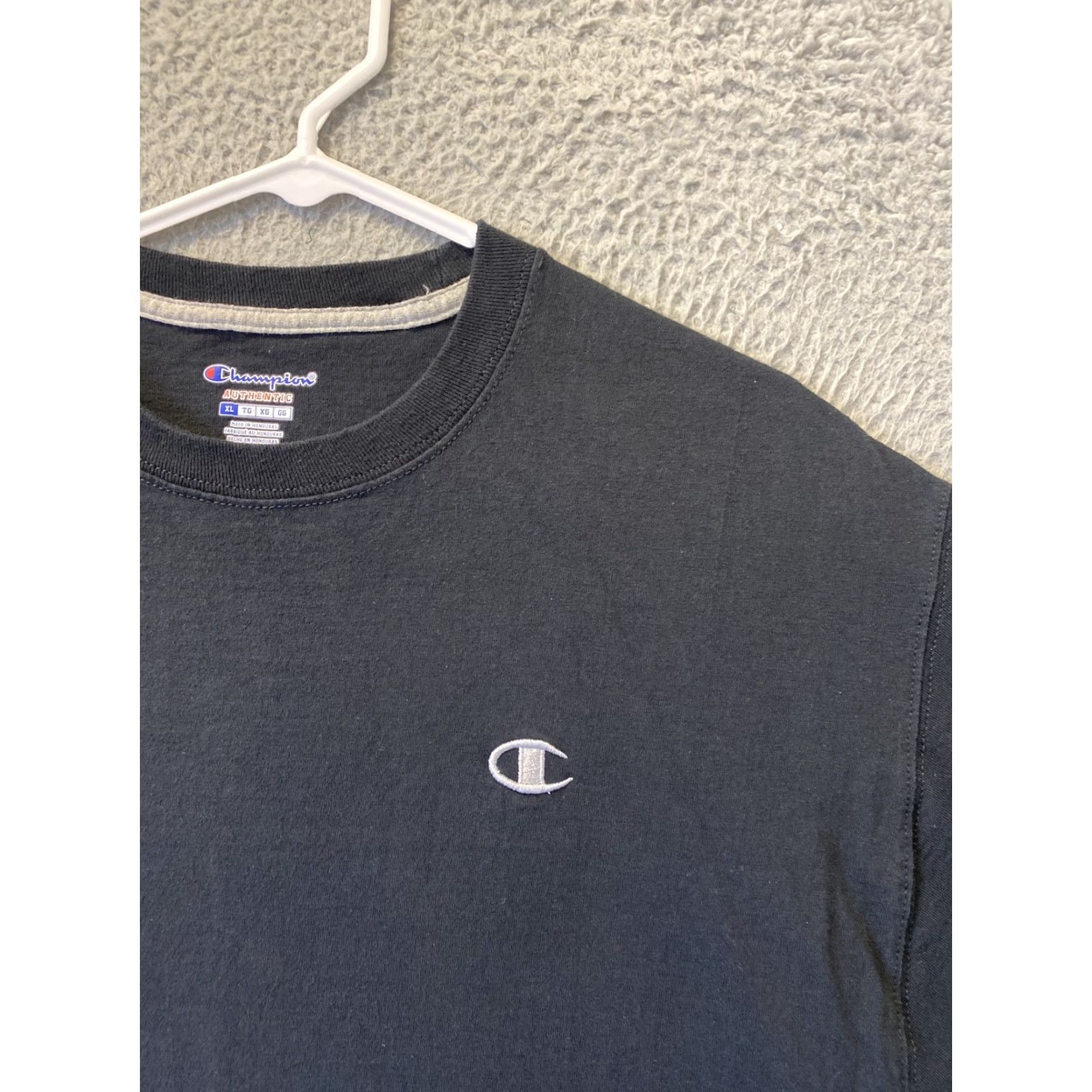 Champion Champion Shirt Unisex Adults XL Black Short Sleeve Cotton Blend 95-2 Classic Size XL / US 12-14 / IT 48-50 - 2 Thumbnail