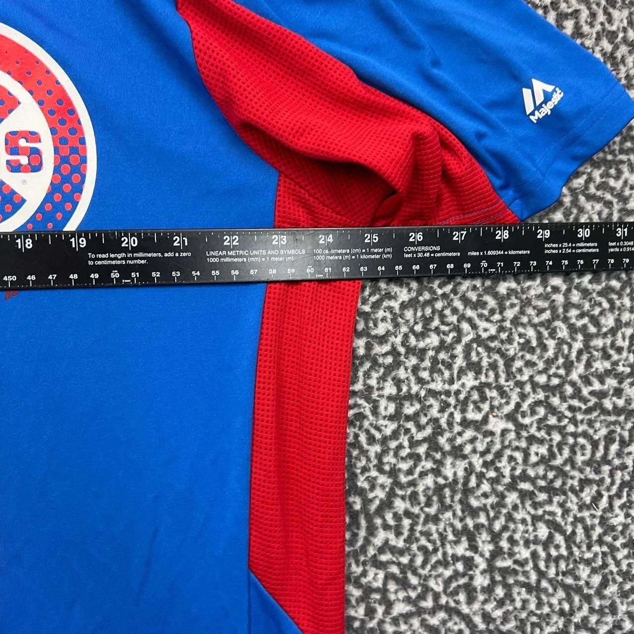 Majestic Chicago Cubs Shirt Men Blue Red Majestic Short Sleeve XL Size US XL / EU 56 / 4 - 6 Thumbnail