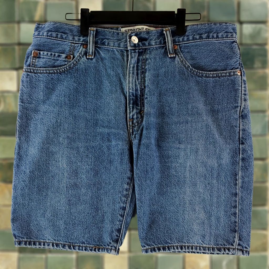 Levi's Levi's 505 Jean Shorts Jorts Blue Straight Fit Mens 36 Regular 34 (36x9.5 Actual) Blue Mens Size US 36 / EU 52 - 1 Thumbnail