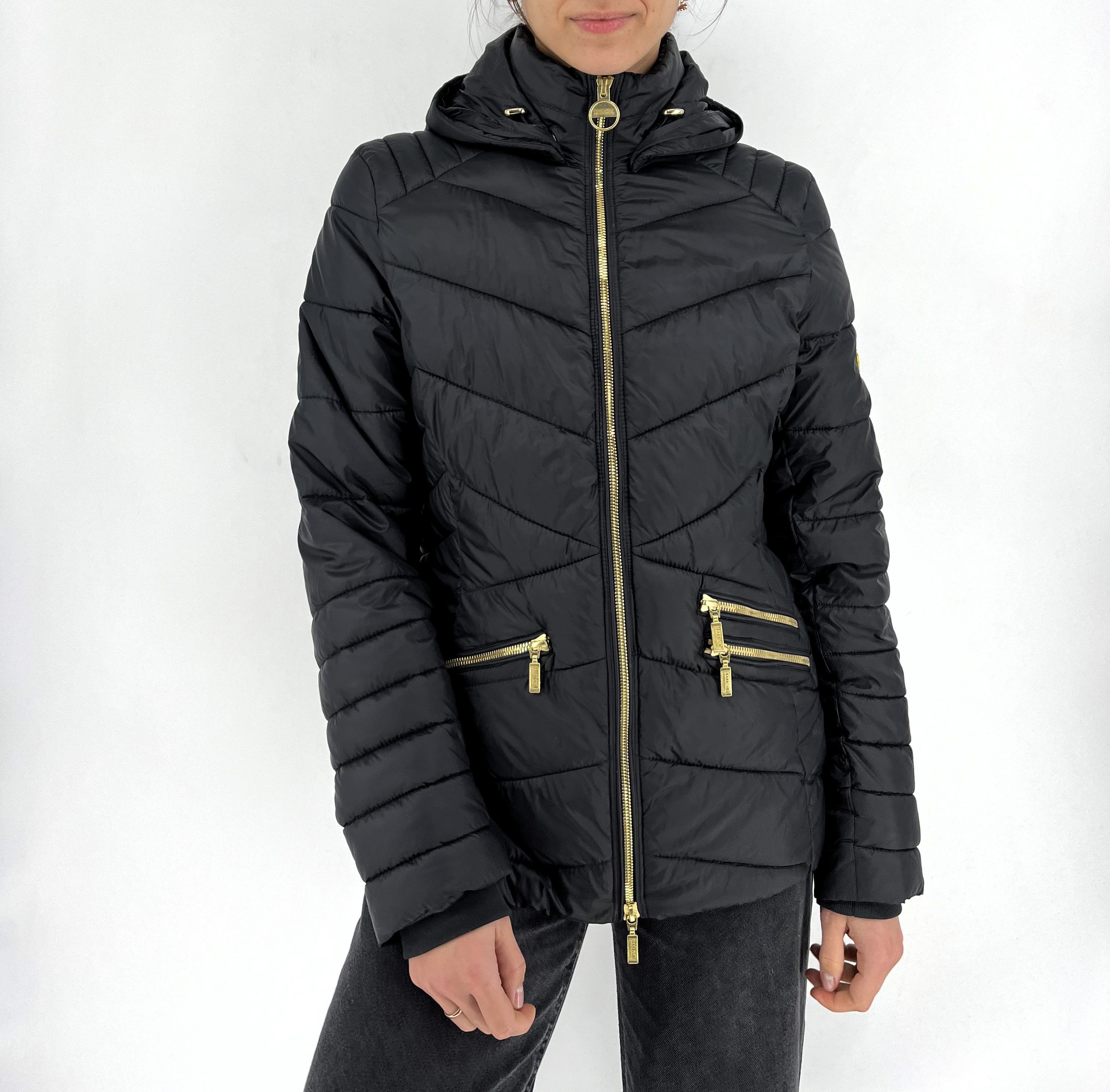 Barbour Barbour International Women's Turbo Quilt Jacket - Black Size M / US 6-8 / IT 42-44 - 2 Thumbnail
