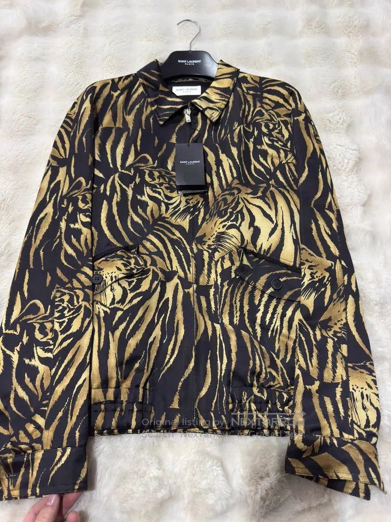 Saint Laurent Paris Saint Laurent Paris Tiger Print Jacket Size US M / EU 48-50 / 2 - 2 Thumbnail