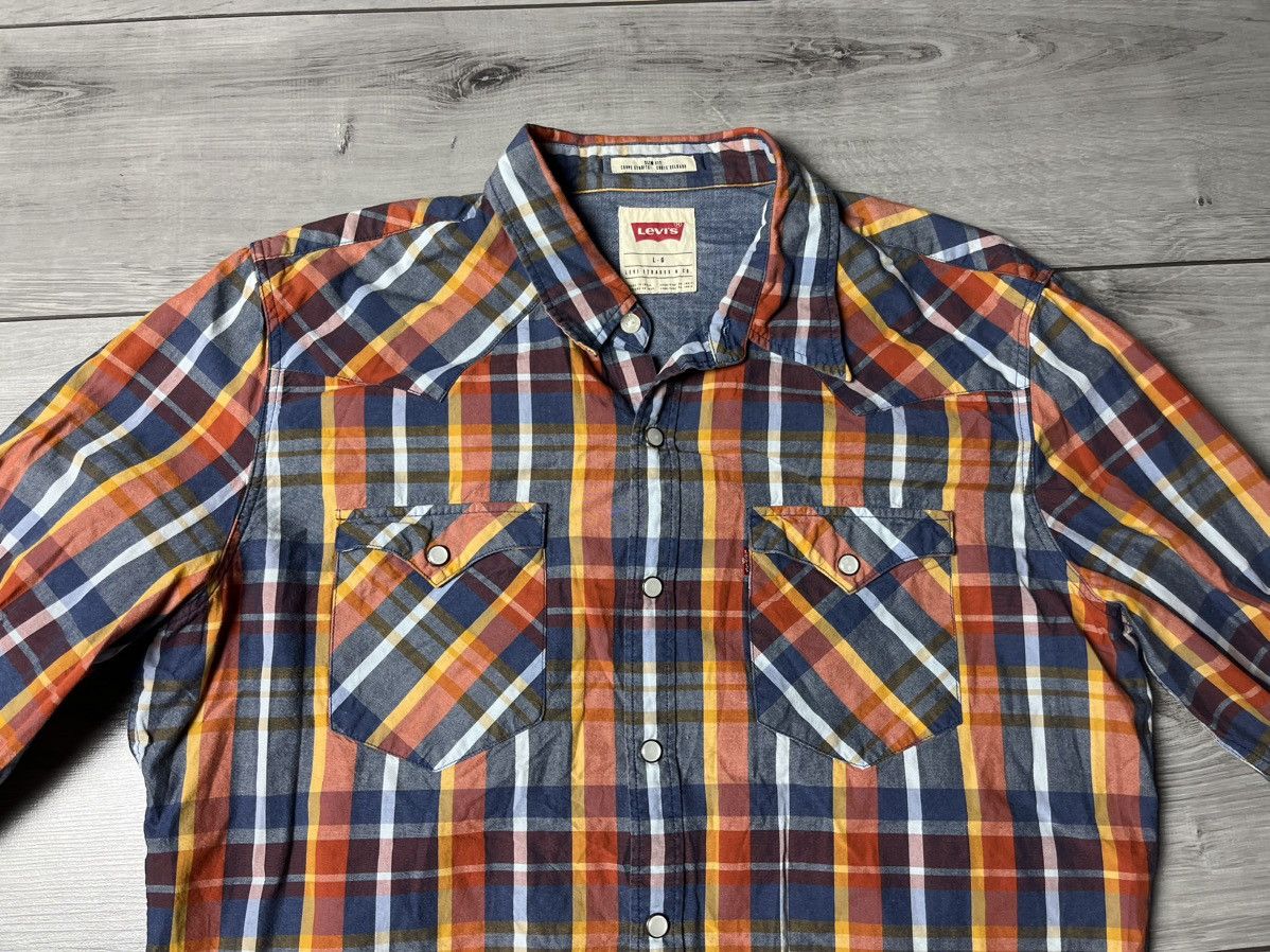 Levi's Levis shirt buckle overshirt slim fit size Large Size US L / EU 52-54 / 3 - 3 Thumbnail