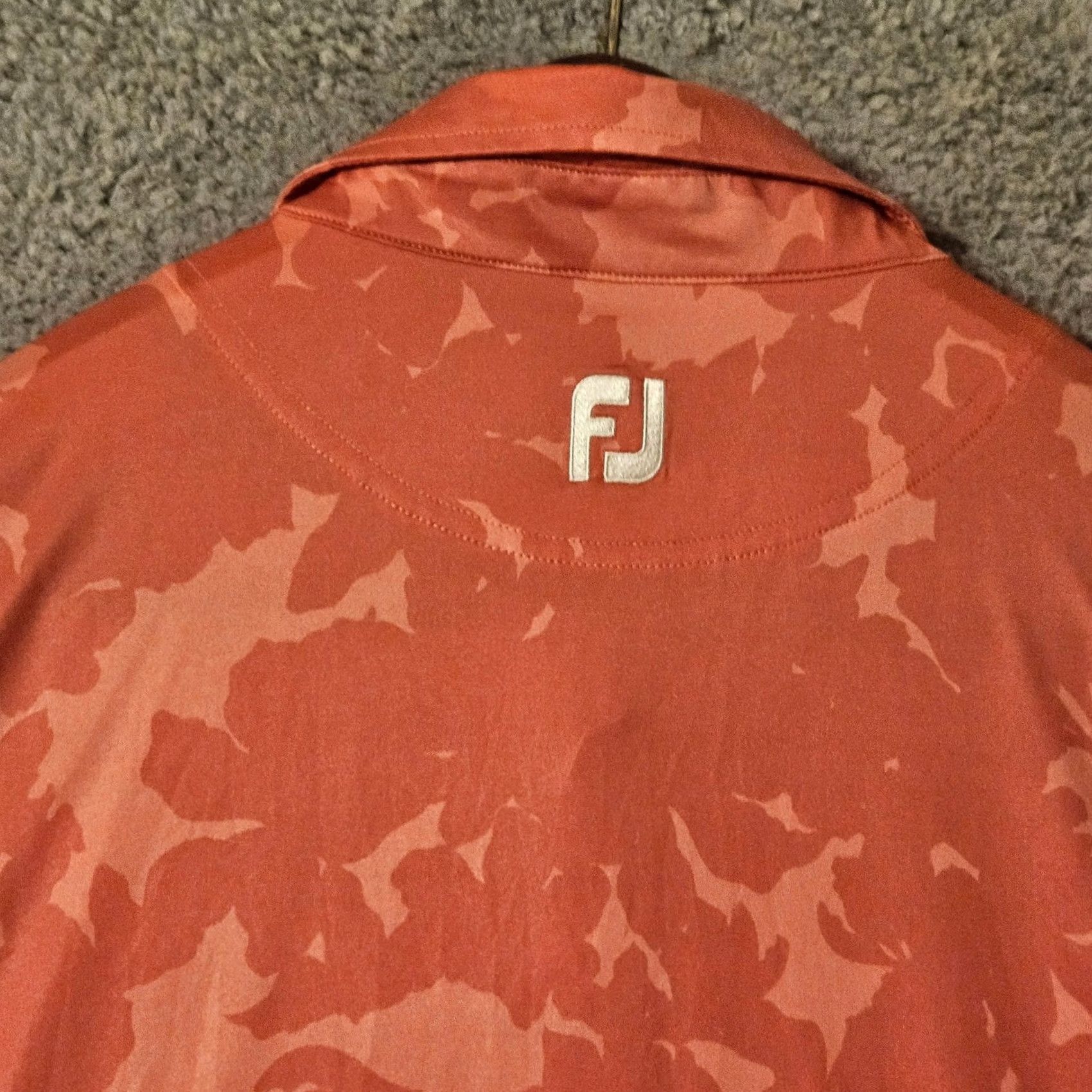 Footjoy FootJoy Mens Pink Camo Polo Shirt XL Regular Performance Golf Stretch Size US XL / EU 56 / 4 - 3 Thumbnail