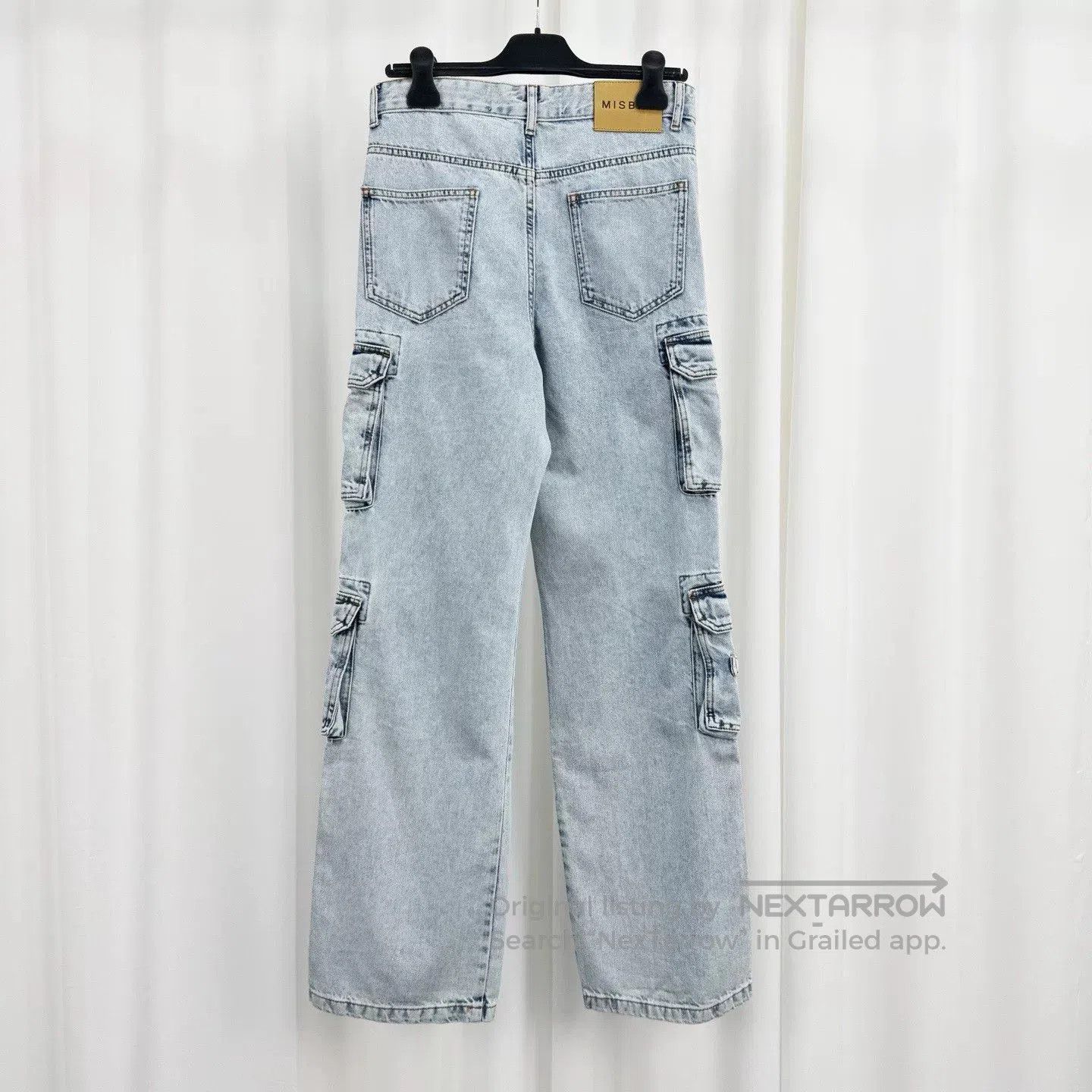 Misbhv MISBHV Light Blue Multi-Pocket Denim Wide-Leg Pants. Size 26" / US 2 / IT 38 - 2 Thumbnail