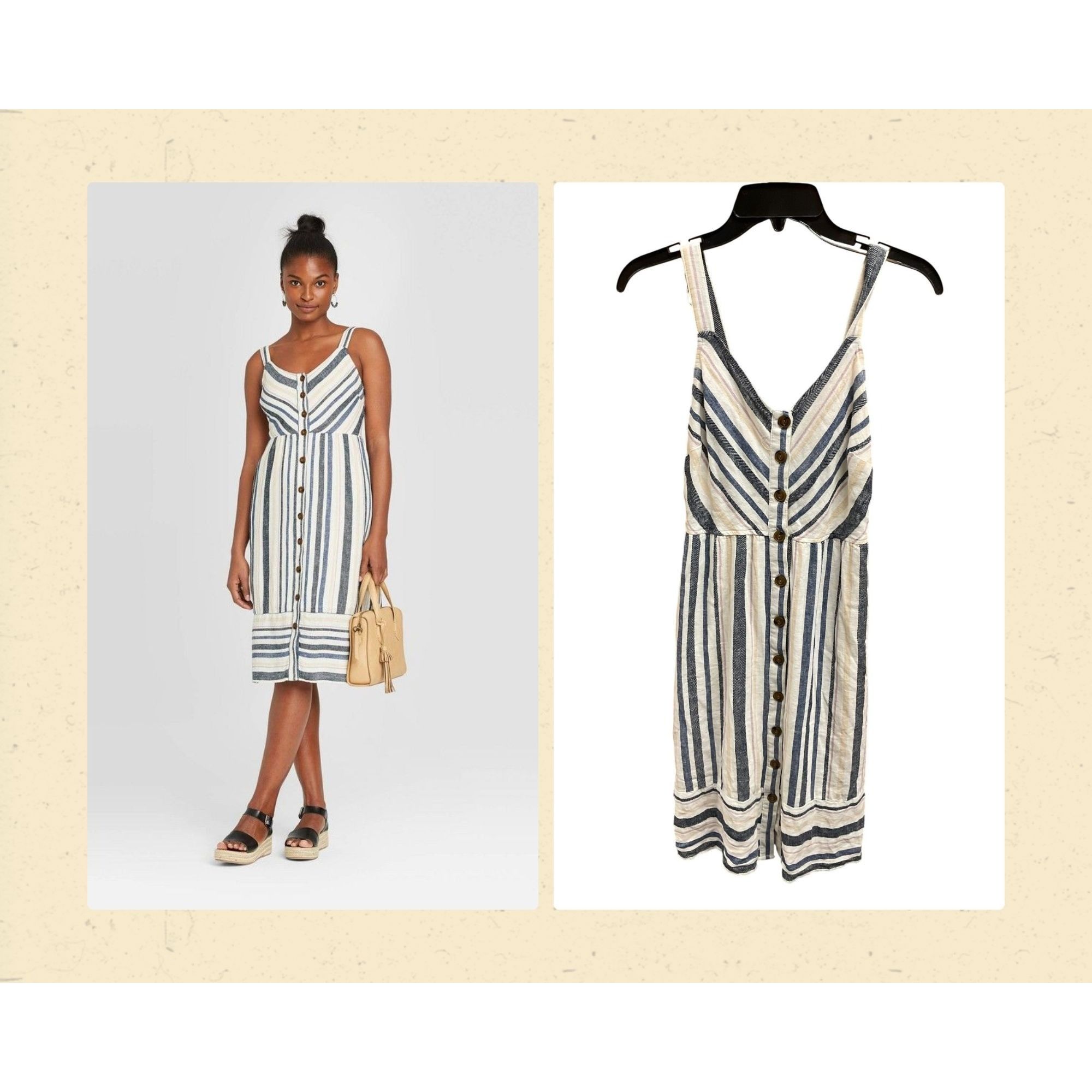 Other Women's Striped Sleeveless Button-Front Sun Dress - Universa Size XS / US 0-2 / IT 36-38 - 1 Thumbnail