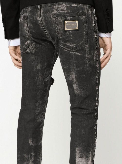 Dolce & Gabbana o1y0125 Logo Jeans in Black/Grey Size US 30 / EU 46 - 4 Thumbnail