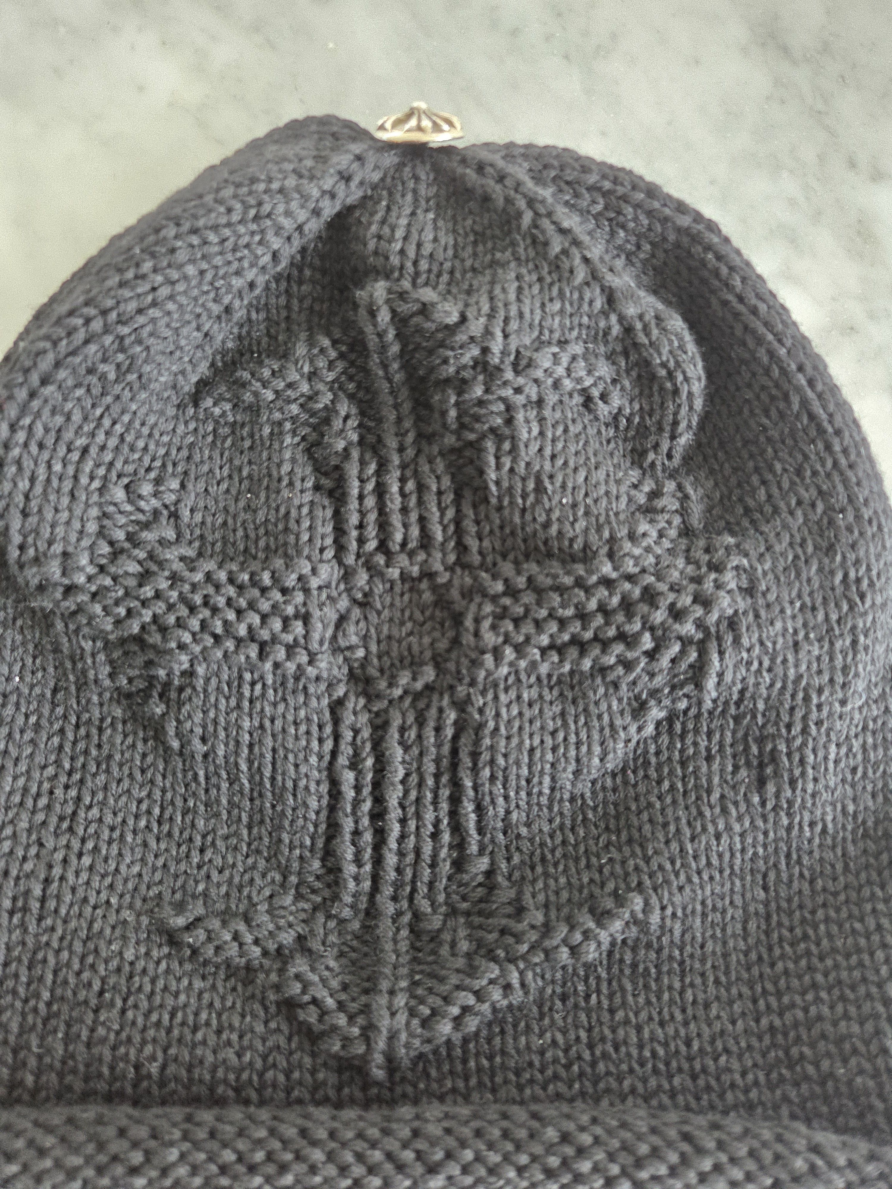 Chrome Hearts Chrome Hearts Black Cashmere Cross Knit Beanie hat Size ONE SIZE - 3 Thumbnail