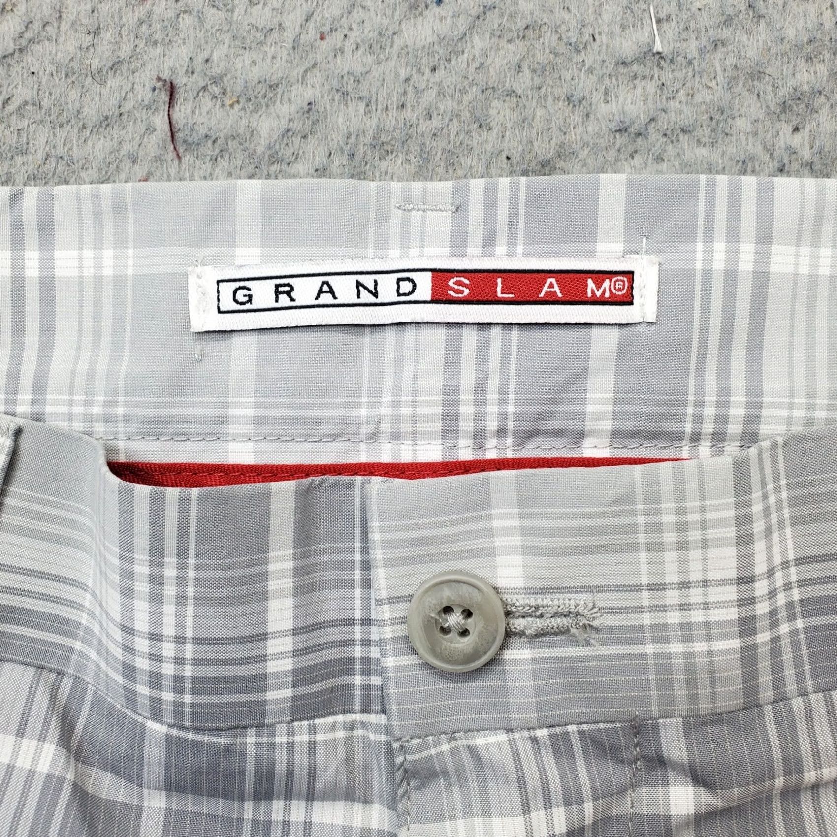Vintage Grand Slam Chino Shorts Mens 34 Multi Plaid Flat Front Slash Pocket Outdoor - Durable & Breathable - Casual Wear Size US 34 / EU 50 - 6 Thumbnail