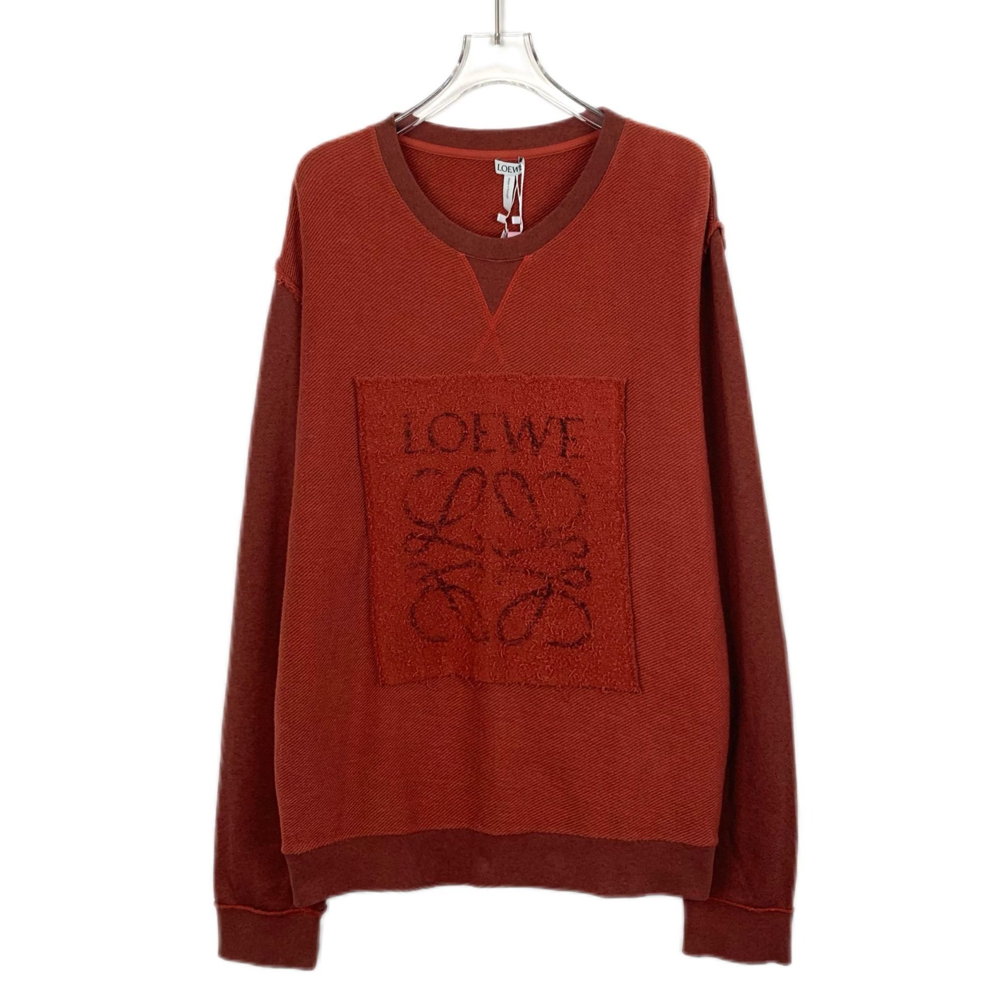 Loewe Red Logo Intarsia Cotton Crew Neck Long Sleeve Knit Sweater Size M / US 6-8 / IT 42-44 - 1 Thumbnail
