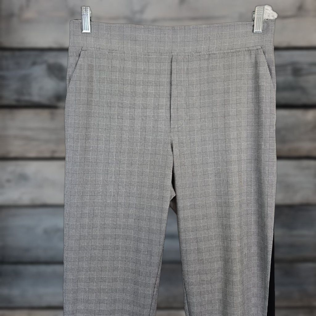 Athleta Athleta Womens Brooklyn Ankle Pants Sz 10 Black Plaid Pull On Size 32" / US 10 / IT 46 - 1 Thumbnail