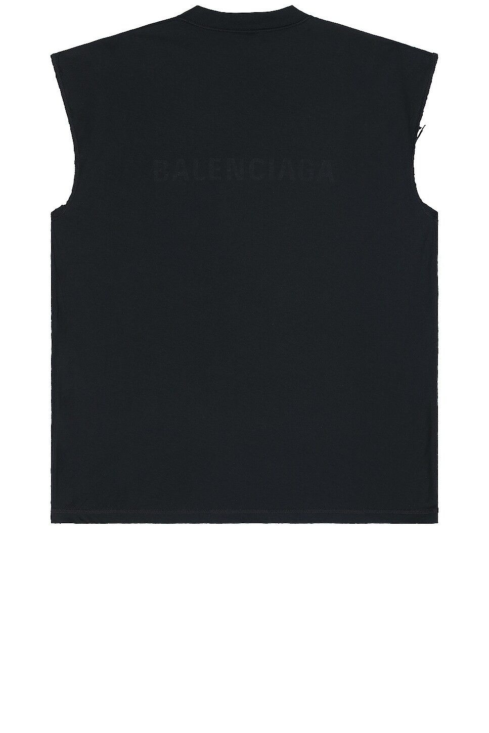 Balenciaga o1tr1nto1025 Inside Out Sleeveless T-Shirt in Faded Black Size US XL / EU 56 / 4 - 2 Thumbnail