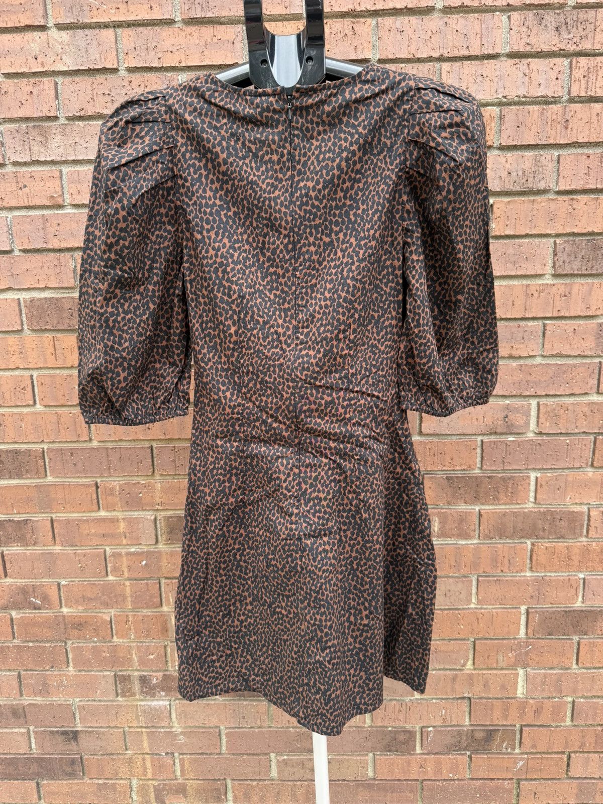 Other Universal Thread Animal Print Puff Sleeve Ruched Mini Dress Size XS / US 0-2 / IT 36-38 - 6 Thumbnail