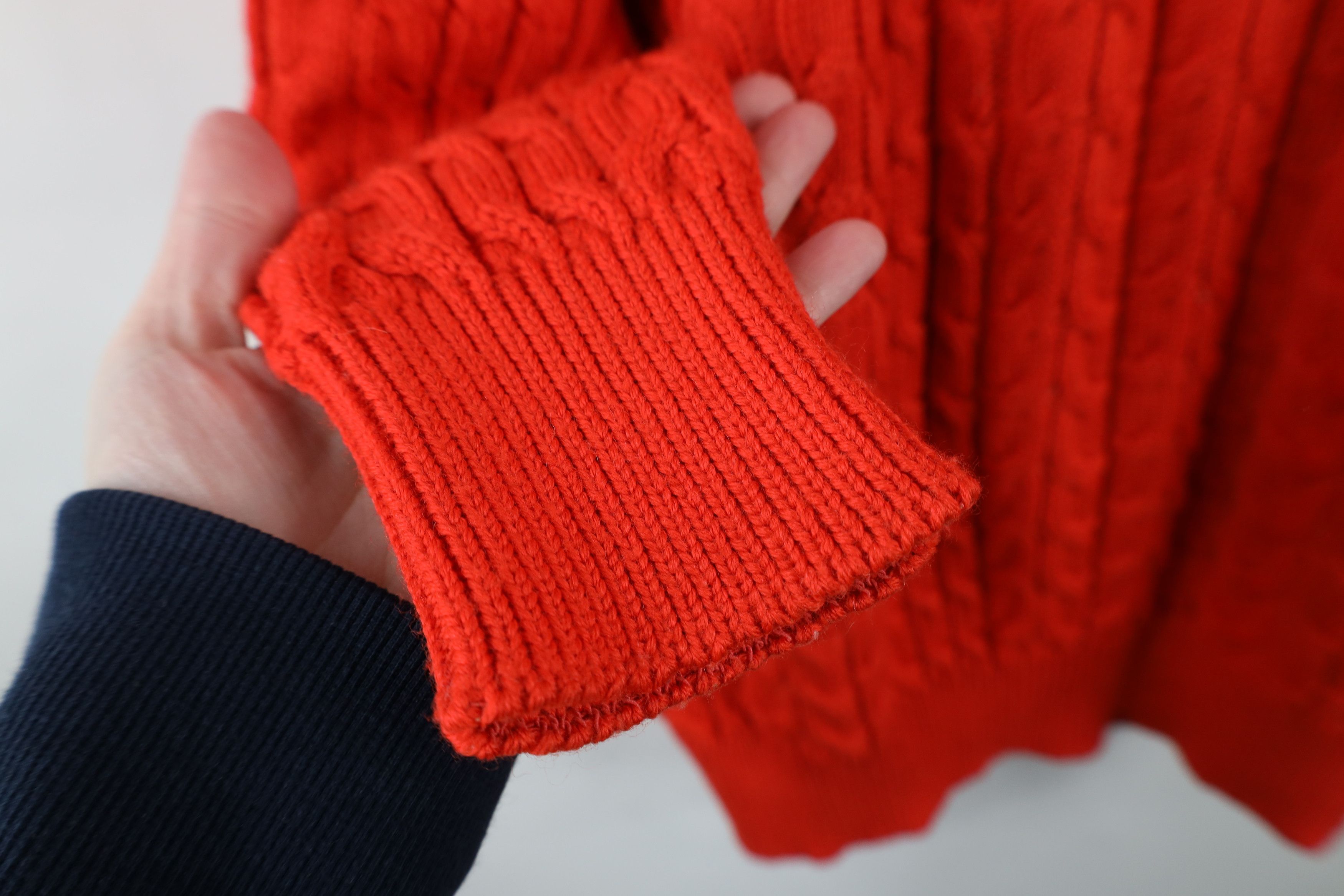 Vintage Vintage 90s Streetwear Chunky Cable Knit Mock Neck Sweater Size XXL / US 16-18 / IT 52-54 - 5 Thumbnail