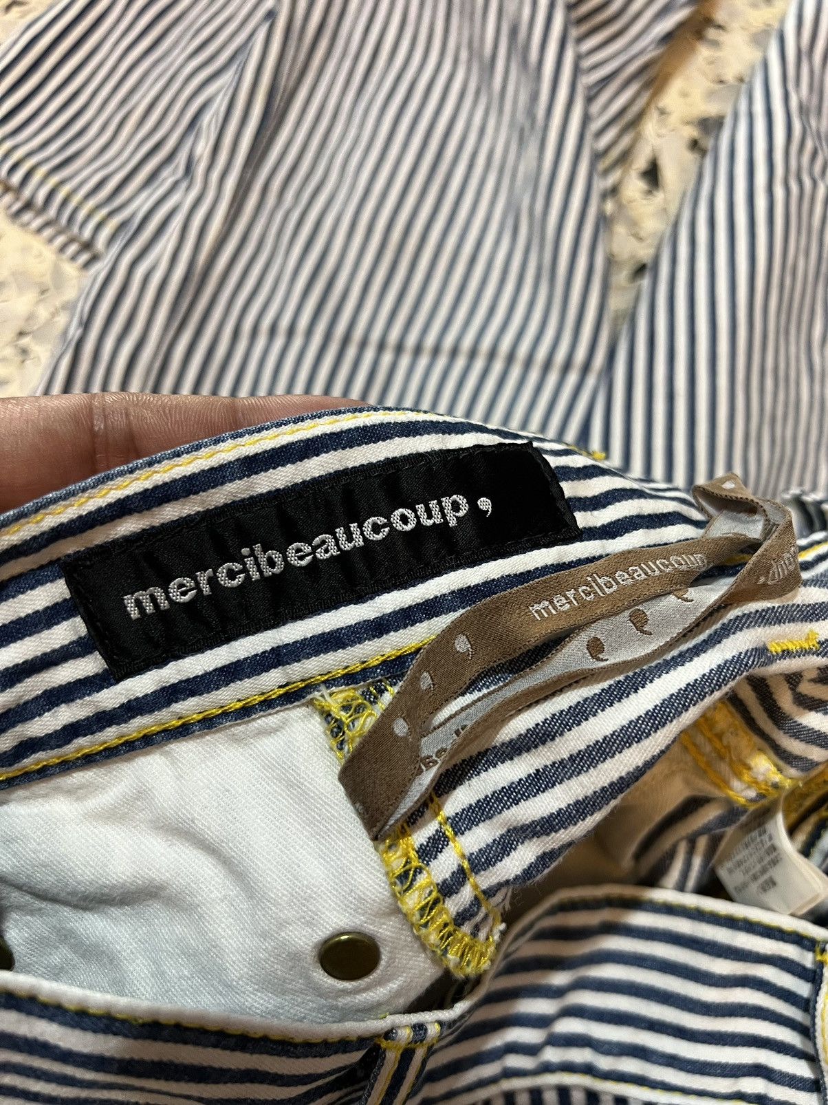 Designer × Lee × mercibeaucoup MERCIBEAUCOUP x LEE STRIPED PANTS Size 29" - 8 Thumbnail