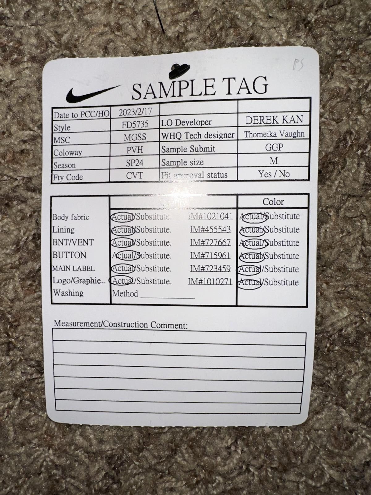 Nike Nike Men’s DriFit Tour Micro Print Brush Short Sleeve Golf Shirt Polo Sample Size US M / EU 48-50 / 2 - 9 Thumbnail