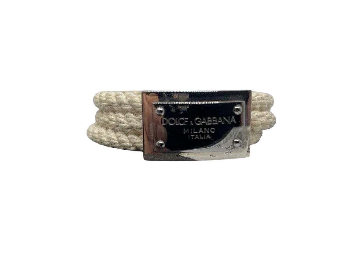 Dolce & Gabbana Dolce & Gabbana Archival Braided Rope Bracelet -Cream/Silver Size ONE SIZE - 2 Thumbnail