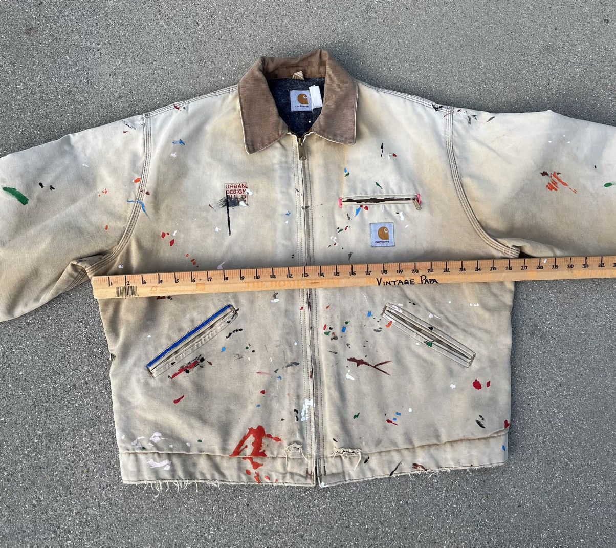Carhartt Custom Vintage Carhartt Detroit Jacket Thrashed Distressed Size US XL / EU 56 / 4 - 4 Thumbnail