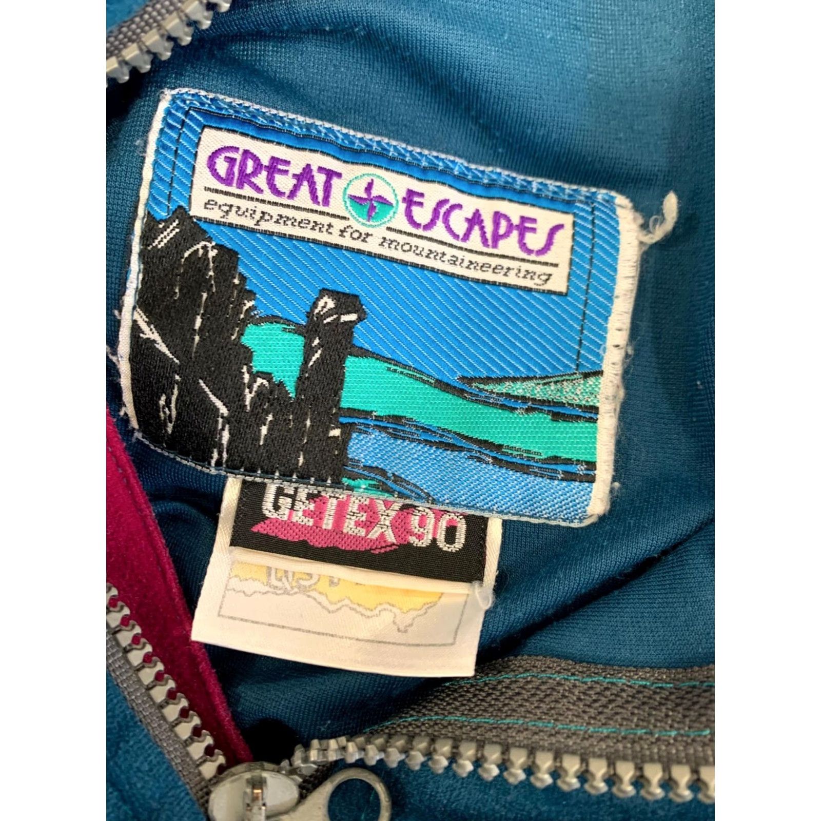 Greats VINTAGE Great Escapes Fleece Jacket Mens L Blue 90s Retro Half Zip Outdoor Size US L / EU 52-54 / 3 - 3 Thumbnail
