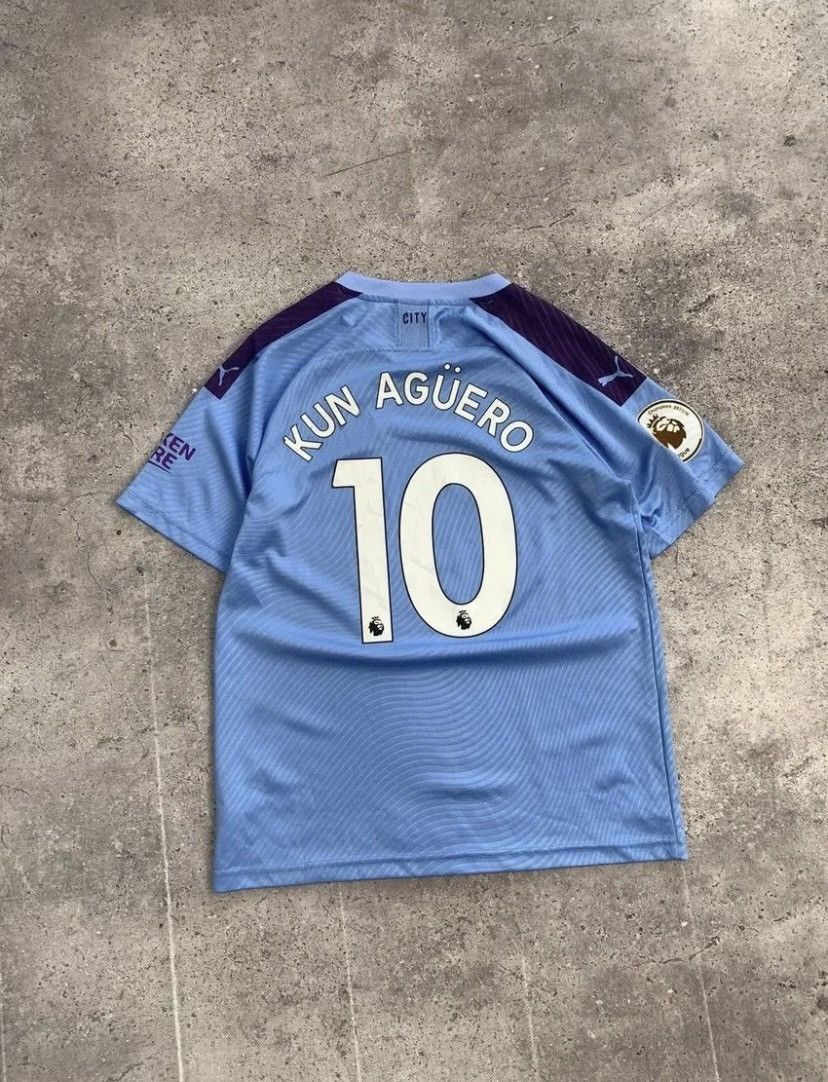Puma Vintage Kun Aguero 10 Manchester City Jersey Soccer Size US L / EU 52-54 / 3 - 1 Thumbnail