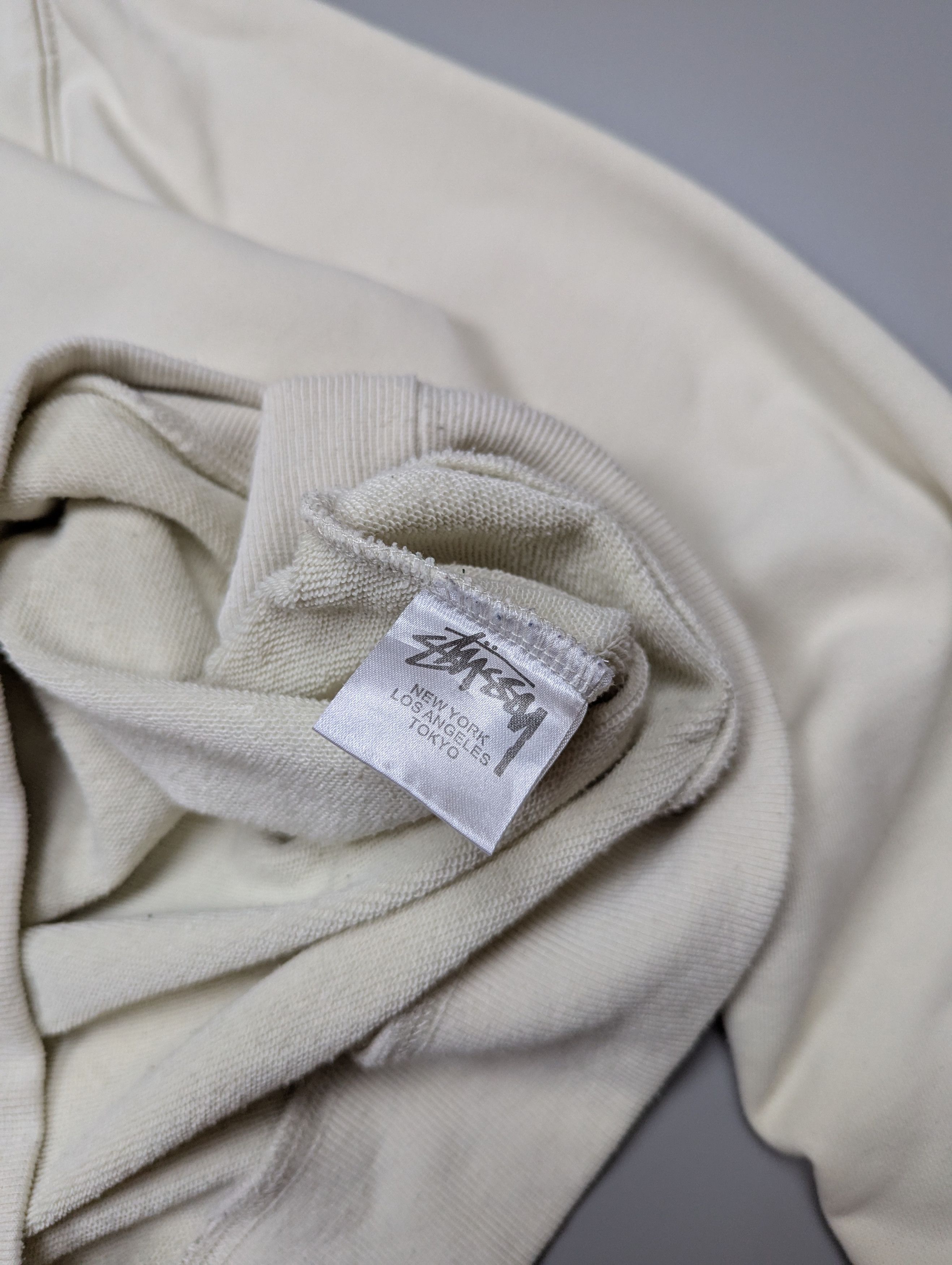 Stussy STUSSY Vintage Hoodie Men’s M Beige Loose Fit Size US M / EU 48-50 / 2 - 7 Thumbnail