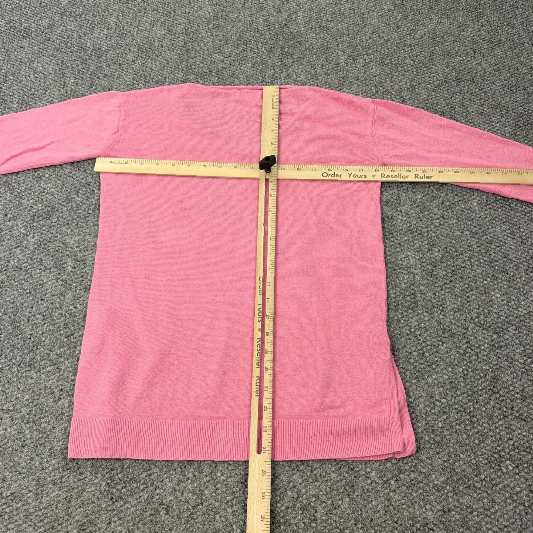J.Crew J Crew Tunic Sweater Womens XS Pink Linen V Neck Long Sleeve Button Hem Size XS / US 0-2 / IT 36-38 - 7 Thumbnail