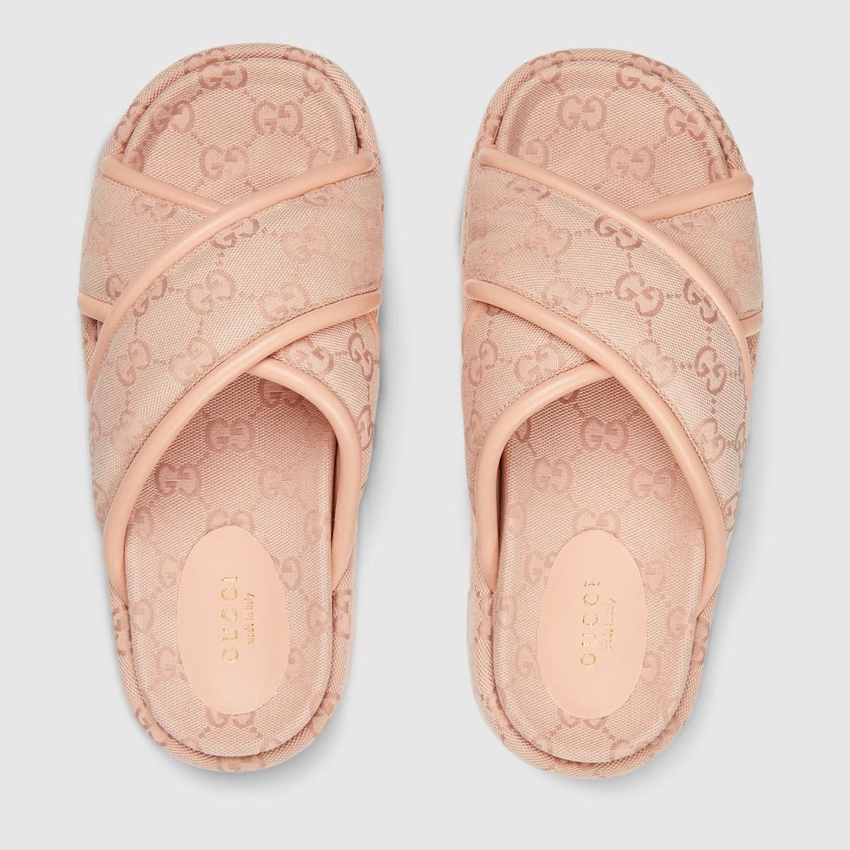 Gucci oc11z0126 Women's GG Platform Sandals In Light Pink Size US 6.5 / IT 36.5 - 5 Thumbnail