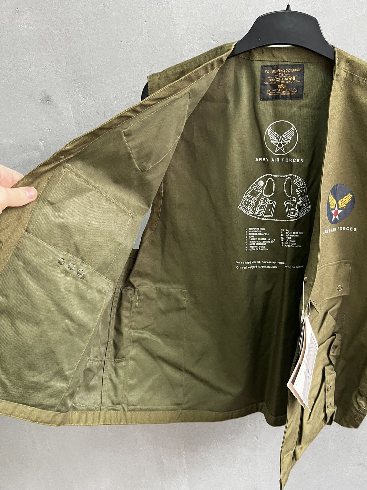 Alpha Industries × Japanese Brand Alpha Industries US Army Air Forces vest Size US XXL / EU 58 / 5 - 12 Thumbnail