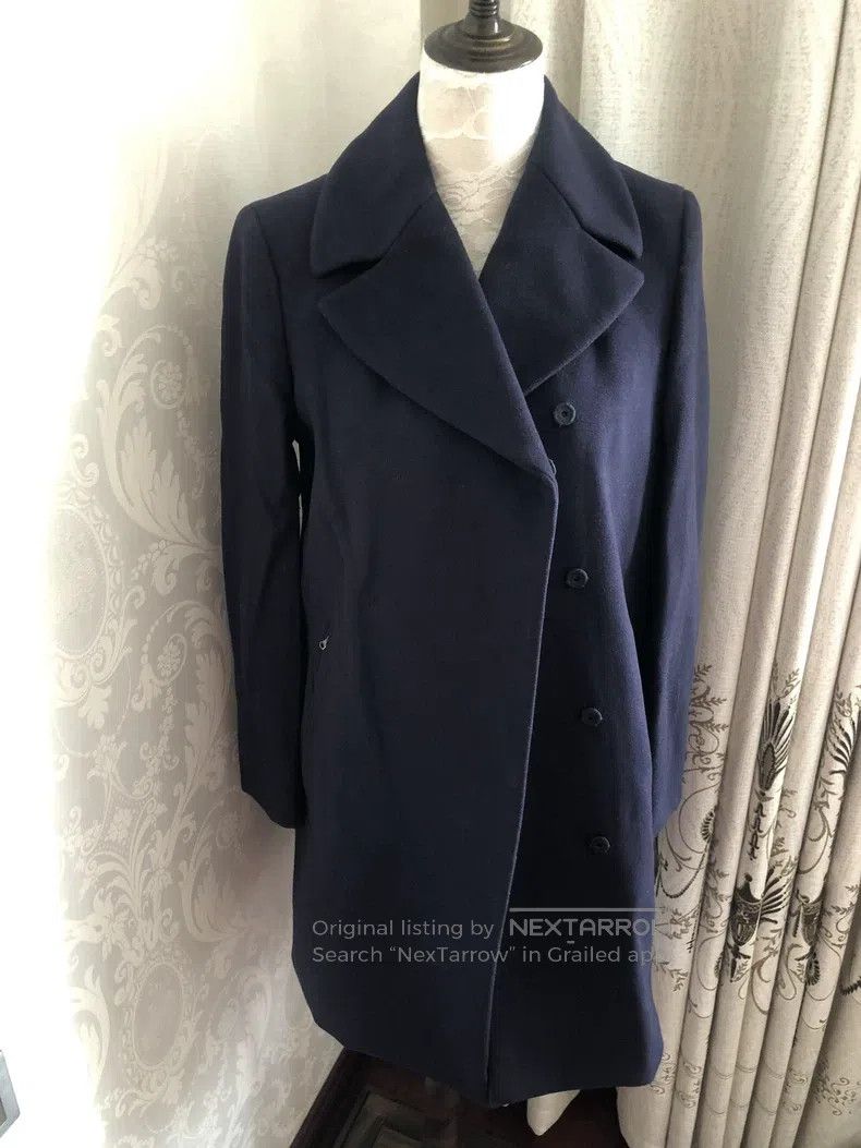Max Mara Max Mara Wool and Cashmere Coat, Deep Blue Size S / US 4 / IT 40 - 1 Thumbnail