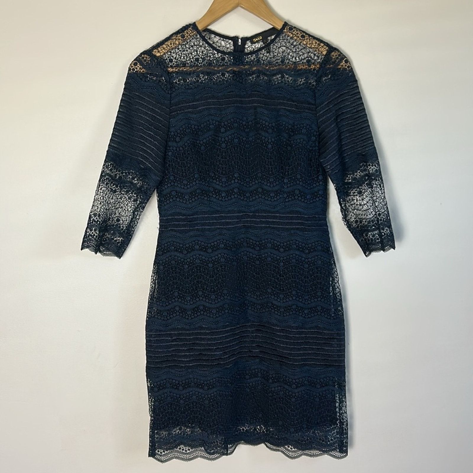 Maje Maje Rizzie Pleated Lace Mini Dress Size S / US 4 / IT 40 - 3 Thumbnail