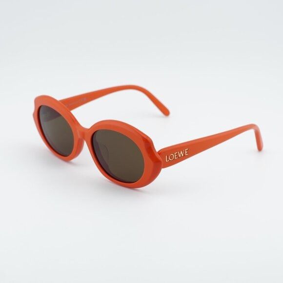 Loewe Loewe LW40147F 42E Sunglasses Orange Geometric Frame, Brown Size ONE SIZE - 1 Thumbnail