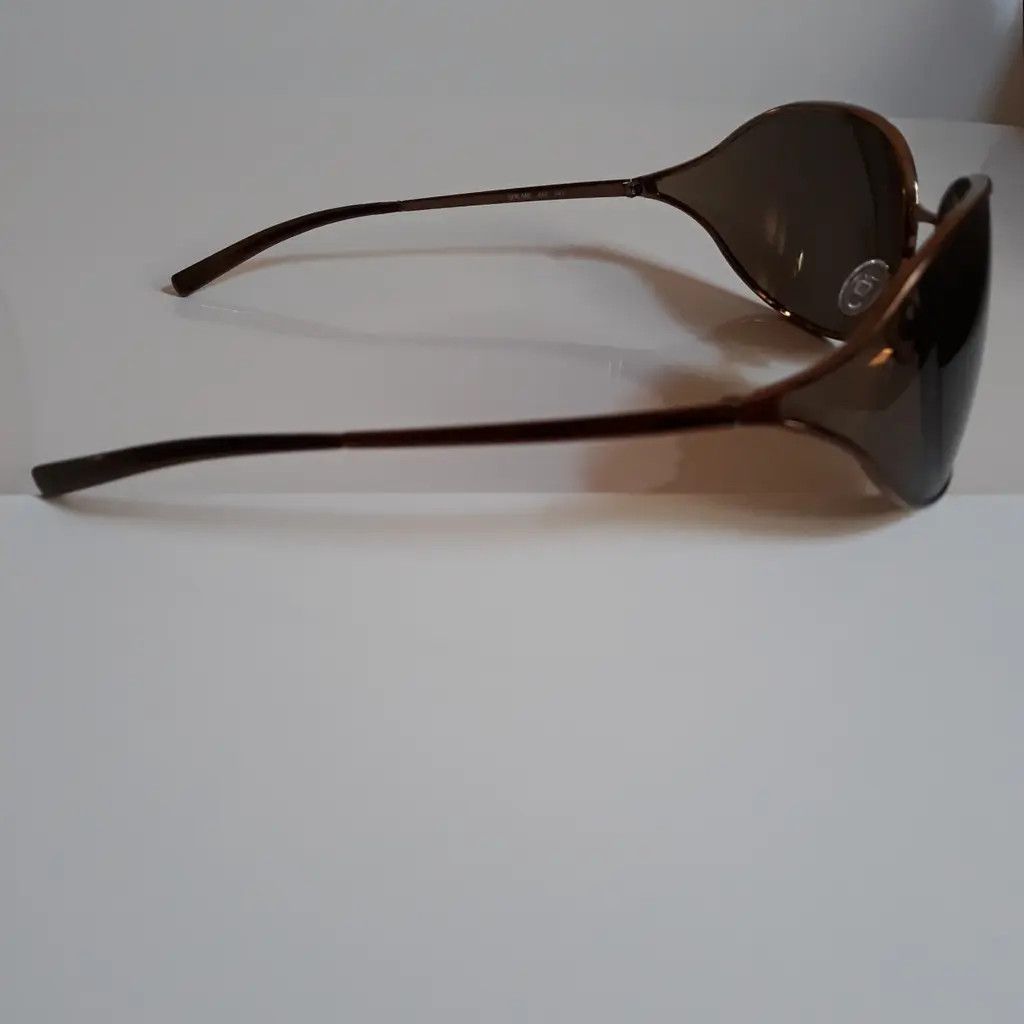 Prada × Vintage PRADA Sunglasses Rectangle Wrap Shield Metal Symbole RI921 Size ONE SIZE - 7 Thumbnail
