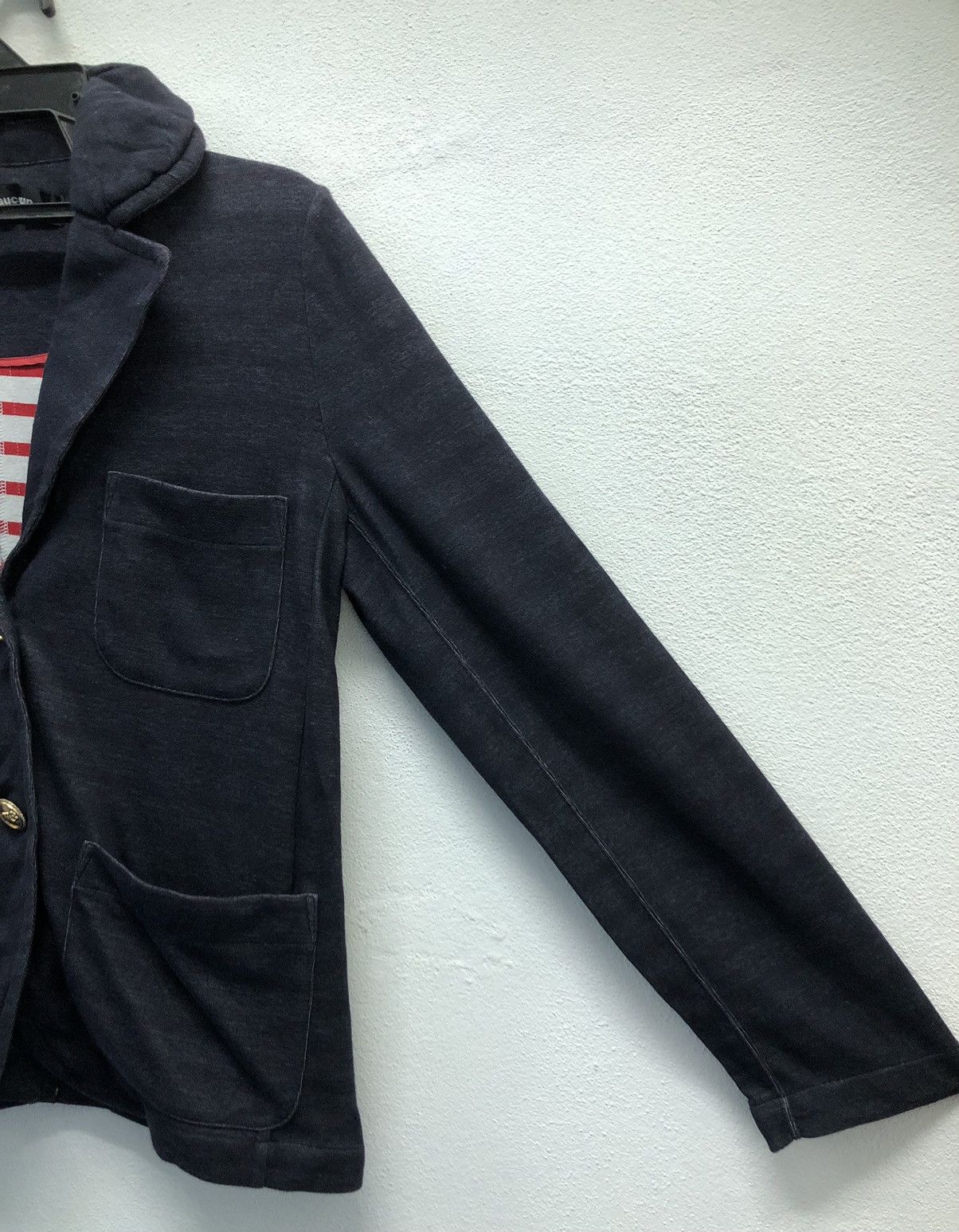 Issey Miyake × mercibeaucoup Issey miyake Mercibeaucoup Navy Jacket with Stripe Lining Size US M / EU 48-50 / 2 - 3 Thumbnail
