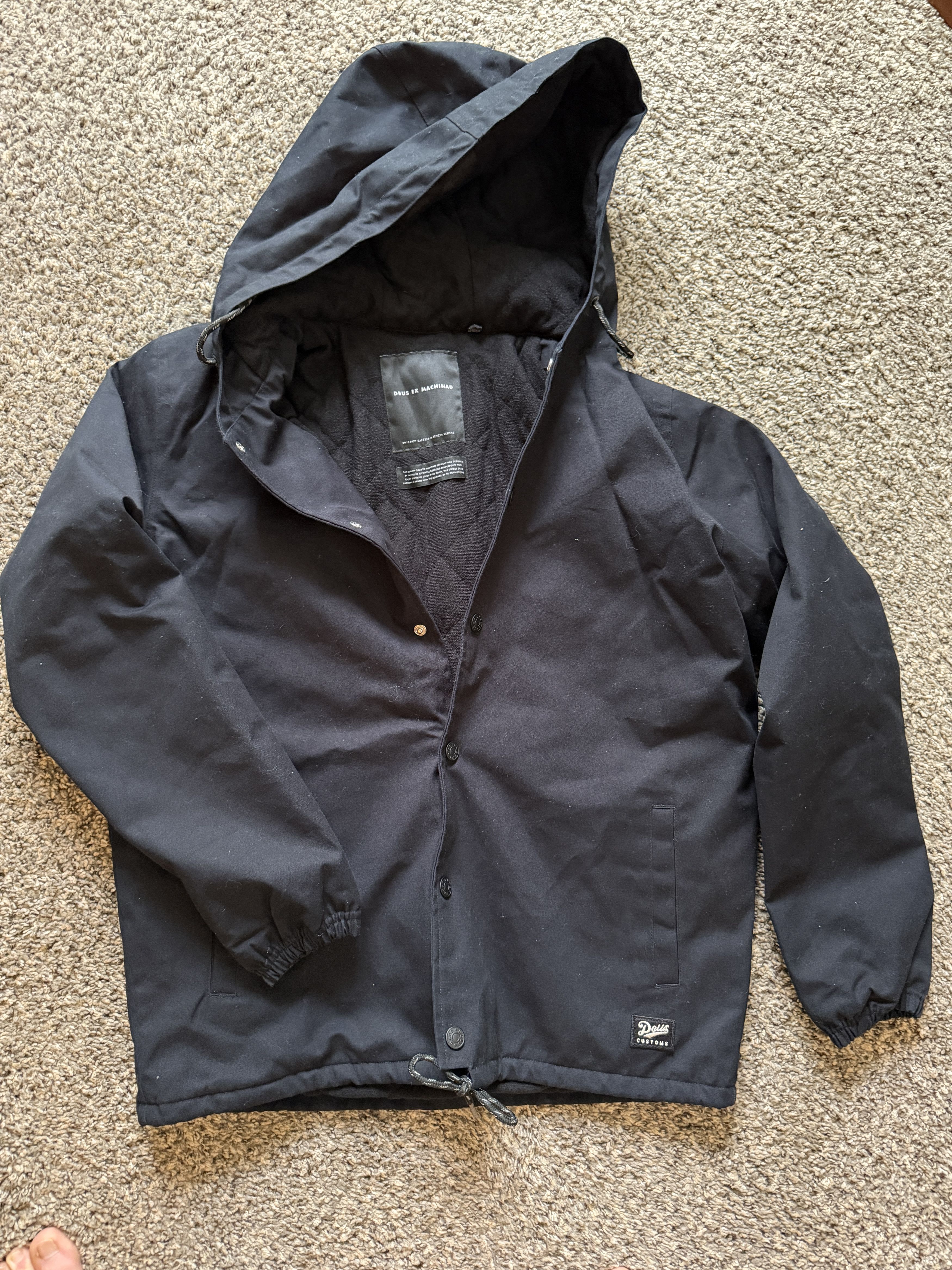 Deus Ex Machina Deus Ex Machina Hooded Coach Jacket Black Medium Size US M / EU 48-50 / 2 - 1 Thumbnail